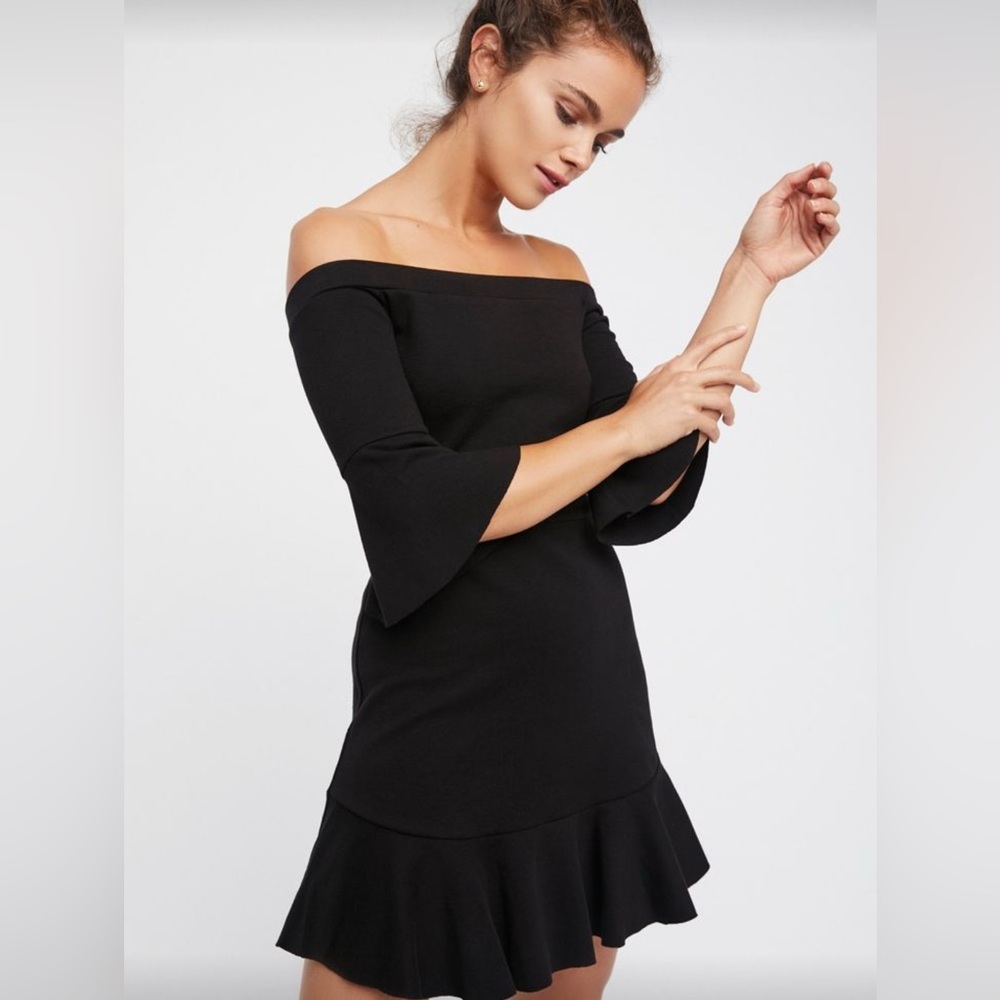 Free People off the shoulder dress - black Small